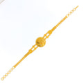 22k-gold-Refined Multi Bead Floral Bracelet 