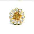 Classy Antique Floral Kundan 22k Gold Ring