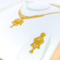 Festive Two-Tier Hanging Chain Necklace Set