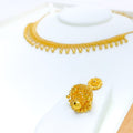 Shimmering Tassel 22k Gold Necklace Set