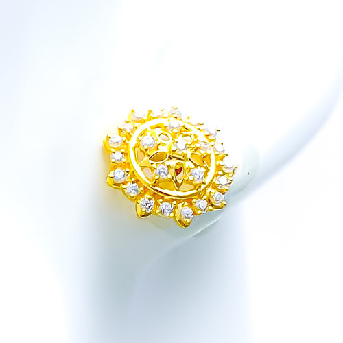 Exclusive Detailed 22k Gold CZ Tops