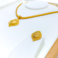 22k-gold-Versatile Upscale Floral Necklace Set 
