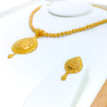 22k-gold-Special Orb Chain Mesh Necklace Set 