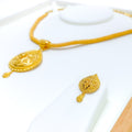 22k-gold-Traditional Flower Beaded Necklace Set 