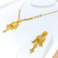 22k-gold-Beautiful Beaded Tassel Necklace Set 