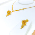 22k-gold-Delightful Two Tier Dangling Necklace Set