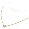 18k-Upscale Trendy Floral Diamond Necklace