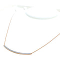 18k-Chic Rose Gold Diamond Striped Necklace