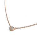 18k-Dainty Rose Gold Diamond Necklace