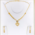 22k-gold-radiant-heart-drop-necklace-set