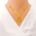 22k-gold-radiant-heart-drop-necklace-set