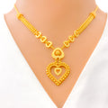 22k-gold-radiant-heart-drop-necklace-set