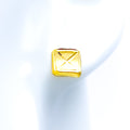 Radiant Smooth Finish Square Earrings