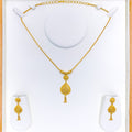 22k-gold-Dainty Graceful Drop Necklace Set 
