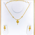 22k-gold-Elegant Flower Motif Necklace Set 