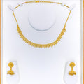 22k-gold-Delicate Decorative Slender Necklace Set 
