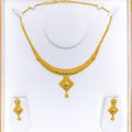 22k-gold-Opulent Lush Tapering Necklace Set 