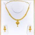 22k-gold-Refined High Finish Heart Accented Necklace Set 