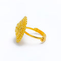 22k-gold-Shimmering Festive Beaded Floral Ring 