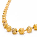 22k-gold-Ritzy Dual Finish Bold Orb Chain  -  25"