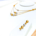 22k-gold-Decorative Disco Orb Lara Necklace Set 