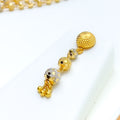 22k-gold-Smooth Finish Dotted Orb Lara Necklace Set 