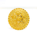 22k-gold-Radiant Reflective Honeycomb Statement Ring 