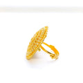 22k-gold-Sparkling Flower Statement Ring 