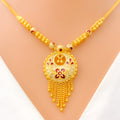 22k-gold-Unique White Enamel Chand Necklace Set 
