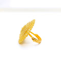 22k-gold-High Finish Floral Dome Statement Ring