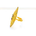 22k-gold-Vibrant Striped Marquise Statement Ring 