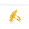 22k-gold-Graceful Ornate Blooming Statement Ring 