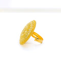 22k-gold-Evergreen Floral Gold Statement Ring 