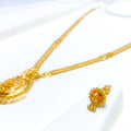 22k-gold-reflective-heart-accented-long-necklace-set