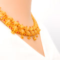 22k-gold-Traditional Decorative Floral Antique Necklace Set 