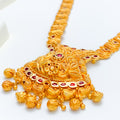22k-gold-Upscale Leaf Adorned Antique Necklace Set 