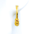 22k-gold-Graduating Dotted Orb Bali Earring 