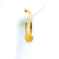 22k-gold-Reflective Triple Orb Bali Earrings
