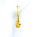 22k-gold-Ritzy Radiant Faceted Orb Earrings