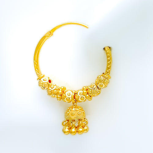 22k-gold-Festive Chandelier Bali Jhumki Earrings