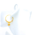 22k-gold-Decorative White Gold Accented Bali Earrings 