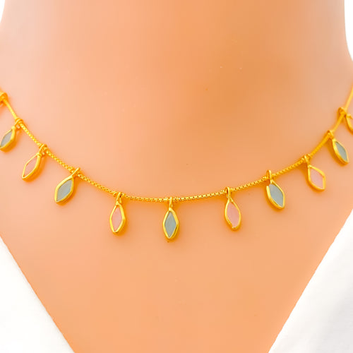 Exclusive Marquise Drop Charm Necklace