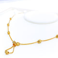 21k-gold-Unique Delicate Beaded Loop Necklace