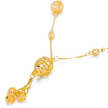 21k-gold-Contemporary Dangling Orb Long Necklace