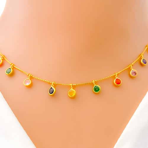 Colorful Timeless CZ Necklace