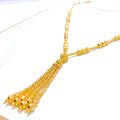 21k-gold-Decorative Hanging Chain Long Necklace 