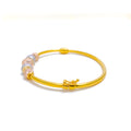 22k-gold-Radiant Multi Colored Bangle Bracelet 