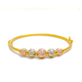 gold-Vibrant Dotted Bangle Bracelet 