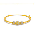 gold-White Gold Spiral Bangle Bracelet 