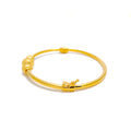 gold-Decorative Dotted Trio Bangle Bracelet 
